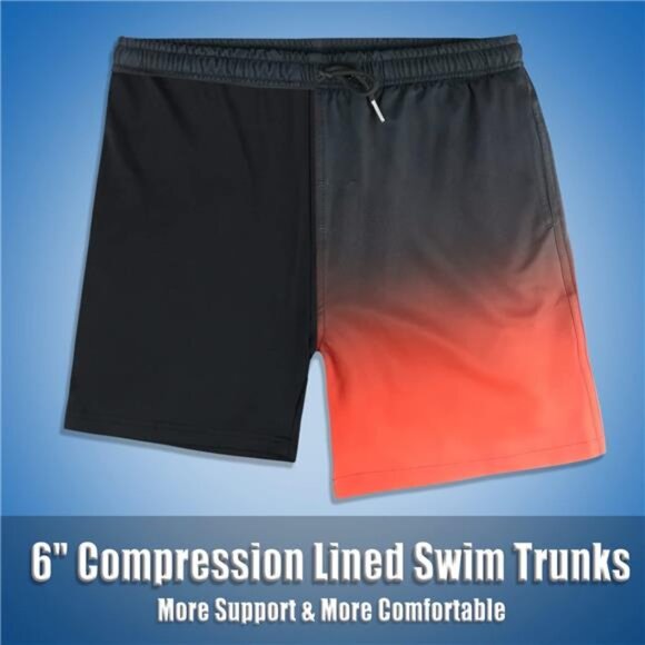 Boys Swim Bathing Trunks Soft Compression Liner No Chafing Swimming Beach Shorts - Picture 6 of 6